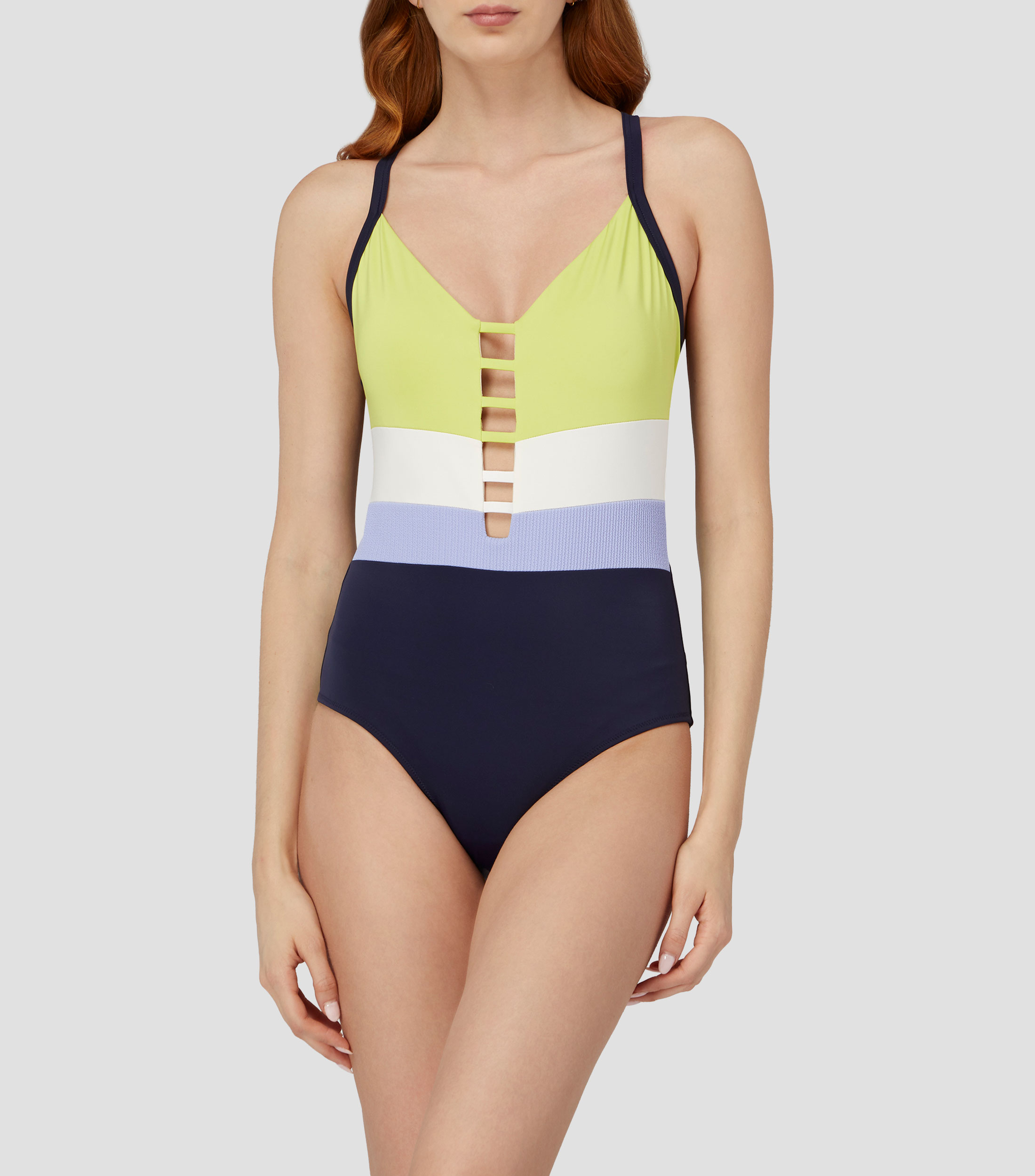 Maillot con franjas Mujer